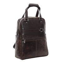 Piel Leather Vintage Laptop Carry-All Convertible Backpack, Vintage Brown, One Size