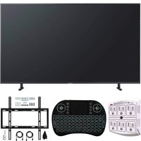 Samsung UN65RU8000 65" RU8000 LED Smart 4K UHD TV with 1 Year Warranty (2019 Model)(Renewed) Flat Wall Mount Bundle with Deco Gear 2.4GHz Wireless Keyboard Smart Remote and 6-Outlet Surge Protector