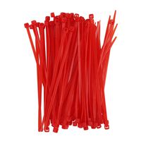 LETON Cable Zip Ties Sets, RED 100 PIECES, 2.5mm Width, 100mm Length