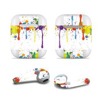 Masino Bluetooth Headset Protective Sticker Protector Decal Skin Cover for Apple AirPods 2 & 1 with Charging Case, NOT Compatible with AirPods 2 Wireless Charging Case (Decal- Multicolour Graffiti)