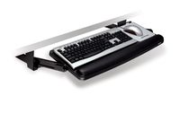 3M Under-Desk Keyboard Drawer, Height and Tilt Adjustable for Personal Fit, Wide Platform Places Keyboard and Mouse Together for Comfort, Gel Wrist Rest and Precise Mouse Pad Included, Black (KD90)