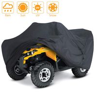 LotFancy All Weather Waterproof ATV Cover, Durable 300D Material Heavy Duty Black Quad Protects 4 Wheeler from Sun Snow Rain UV for Yamaha Raptor Honda TRX Kawasaki (XL 98x47x45 inches)