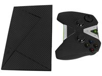 Skinomi Black Carbon Fiber Full Body Skin Compatible with NVIDIA Shield TV (includes Controller Kit)(2015)(Full Coverage) TechSkin Anti-Bubble Film