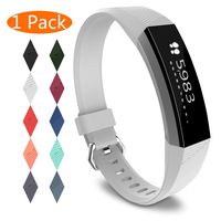 KingAcc Compatible Replacement Bands for Fitbit Alta HR, Fitbit Alta, Silicone Fitbit Alta HR Band Alta Band, Buckle Wristband Strap Women Men (1-Pack, White, Small)