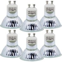 GU10 Halogen Light Bulb, MR16 Light Bulbs 120V/50W, Glass Cover & Dimmable, 500 Lumens Warm White, High Efficiency Halogen Flood Light Bulbs for Indoor (6 Pack)