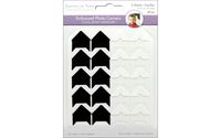 Forever in Time Photo Corners Self-Adhesive Embossed Cardstock, 3/4-Inch, 40 Per Package, White/Black