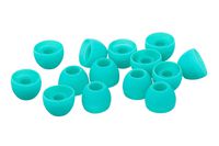 Xcessor Replacement Silicone Earbuds 7 Pairs (Set of 14 Pieces). Compatible with Most in Ear Headphone Brands. Size: Small, Turquoise
