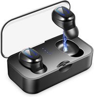Wireless Earbuds Bluetooth 5.0 TWS Hi-Fi Stereo Sound in-Ear Earphone with Built-in Mic Portable Charging case (Black)