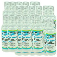 Eyes Alive Eye Wash Sterile Buffered Isotonic Saline Solution Pack of 24-1oz Bottle - Made in The USA
