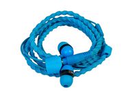 Wraps Wearable Braided Wristband Headphone Earbuds, Classic Blue (WRAPSCBLU-V5)