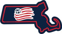 New England Revolution Sticker Vinyl Decal Label Stickers, Die-Cut Shape for Water Bottle Laptop Luggage Bike Laptop Car Bumper Helmet Waterproof Show Love Pride Local Spirit