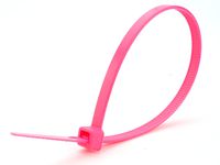 8 Inch Fluorescent Pink Standard Nylon Cable Tie 100pk