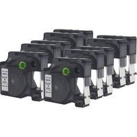 ANMO 10 Pack Compatible DYMO D1 45013 S0720530 Label Tape Cassette Black on White Tape for DYMO LabelManager 210D Label Printer, DYMO LabelManager 160, 1/2 Inch x 23 Feet