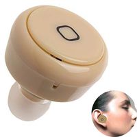 Wireless Bluetooth Headset Mini Earphone Universal Business Earpiece Bluetooth Earbuds Compatible with Smart Phones LG G7 G6 Samsung Galaxy S10 Plus S9 S8 S7 S6 Motorola Moto G6 Play (Brown)