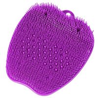 Shower Foot Cleaner Scrubber Massager with Non-Slip Suction Cups and Firm Bristles Design, to Increase Circulation, Exfoliation (Purple, 10.3 x 9.5 Inches)