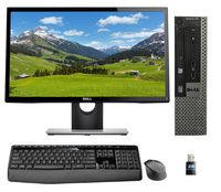 Dell Optiplex 780 USFF Bundle, Intel 3GHz, 8GB, 250GB SSD, 24" Monitor, Wireless Keyboard and Mouse, WiFi, Win 10 Pro (Renewed)