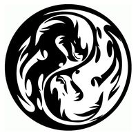 UR Impressions Blk Tribal Dragon Yin Yang Decal Vinyl Sticker Graphics Car Truck SUV Van Wall Window Laptop|Black|5.5 Inch|URI408-B