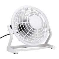 Fheaven Notebook Laptop Computer Portable Super Mute PC USB Cooler Mini Desk Fan NEW (White)