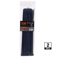 TR Industrial TR88305-2PK Multi-Purpose UV Cable Ties (100 Pack), 18", Black