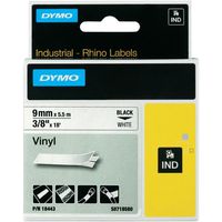 DYMO 18443 3/8" Vinyl tape Rhino Labels - White, DYMO Authentic
