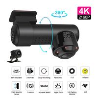 UNITOPSCI Dash Cam 1080P Dual Dashcam Camera Full HD Car DVR Recorder WiFi 360° Wide Vision Front and Rear Dashboard Cam with Sony IMX326 Sensor/IR Night Vision/G-sensors/Loop Recording/English Voice