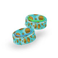 MightySkins Skin Compatible with Amazon Echo Button (Pack of 2 Skins) - Burger Heaven | Protective, Durable, and Unique Vinyl Decal wrap Cover | Easy to Apply, Remove | Made in The USA