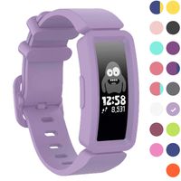 GVFM Compatible with Fitbit Ace 2 Bands for Kids 6+, Soft Silicone Bracelet Accessories Sport Strap Girls Wristbands Compatible for Fitbit Inspire HR & Ace 2 (Lavender)