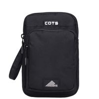 Belt Waist Pouch Security Purse Phone Carrying Case Crossbody Shoulder Cell Phone Bag Phone Belt Mini Travel Pouch Pack Purse Wallet with a Clip CS2016 (Black)