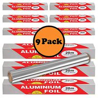 Kontactic Aluminum Foil Roll 9 Pack 594 Square Feet | Aluminum Tin Foil Sheets | Aluminum Foil Non Stick Foil Sheets for Food | Silver Foil Wrap | Aluminum Foil Paper Foil | Tin Foil Non Stick