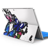 igsticker Ultra Thin Premium Protective Back Stickers Skins Universal Tablet Decal Cover for Microsoft Surface Pro 4/ Pro 2017/ Pro 6(2018) 011426 Butterfly　Paint　Colorful