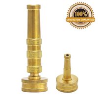 Twinkle Star Solid Brass Heavy Duty Adjustable Twist Hose Nozzle Jet Sweeper Nozzle, TWIS3231