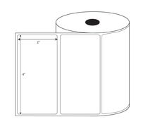 Tabbies Blank White Direct Thermal Labels, 4" x 2", 3"Core - 8"Outer Diameter, 2,750 Labels Per Roll, 4 Rolls Per Box (40042)