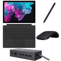 Microsoft Surface Pro 6 2 in 1 PC Tablet 12.3" (2736x1824) Touchscreen, i5-8250U, 8GB RAM, 256GB SSD w/Type Cover, Surface Pen, Dock, Arc Mouse, Backlit, Webcam, Fanless, Win 10 - Black