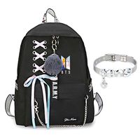 Youyouchard BTS Backpack for Women Girls for Laptop Hiking Travel with A BTS Bracelet (Z: JIN)