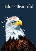 Tree Free Greetings Bald is Beautiful Funny Birthday Cards, 2 Card Set, Bald Eagle, Multicolored (14204)