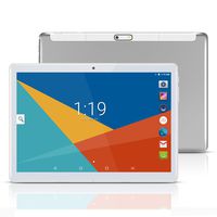 Android Tablet|10 Tablets PC 10.1" Inch,HD,3G, WiFi, GPS, GSM, Octa Core, 64GB ROM, 4GB RAM, Dual Sim Card, 1920×1200 IPS, (Silver (3G Network)