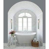 ARIEL 67" Acrylic Freestanding Bathtub Classic Oval Design Contemporary Soaking Tub with Polished Chrome Pop-up and Overflow Drain 67" x 31.5" x 28.3"