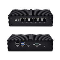Qotom Mini PC Q575G6 Core i7-7500U Processor 6 Intel Gigabit LAN to Build Advanced Firewall Router (8GB RAM 64GB SSD)