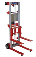 Wesco Industrial Products 273510 Aluminum/Steel Hand Winch Lifter with Fixed Base, 400-lb. Capacity, 24" x 35" x 68"