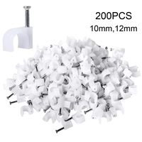Acronde Circle Cable Clip Nail Coaxial Tacks Wire Clips Round Cable Wire Clips 100PCS 10mm and 100PCS 12mm
