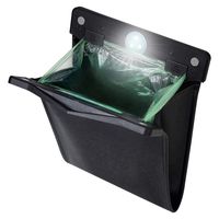 yicheyiyou Smart LED Car Trash Can Waterproof Garbage Bag Passenger Side Artificial Leather Storage Pocket Leak Reusable Traveling Portable Offices Toilet Garbage Cans(Black-1pack)