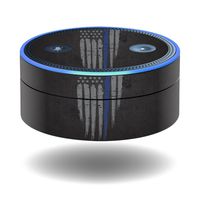 MightySkins Skin Compatible with Amazon Echo Dot (1st Generation) wrap Cover Sticker Skins Thin Blue Line