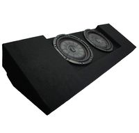 Compatible with 2015-UP GMC Canyon Crew Cab Truck Dual 10" Kicker 43CVT104 Sub Box Enclosure New