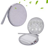 BUBM Electronic Accessories Case for Cable USB Waterproof Nylon Travel Accessories Digital Product Organizer Pocket for Hard Drive Charger Handbag, Gray (DIY-S)