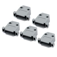 uxcell a16010300ux0212 Serial Port D-Sub DB15 Connector Kit Gray Plastic Hoods Shell (Pack of 5)