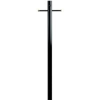 Westinghouse Lighting Lantern Post with Ground Convenience Outlet and Dusk to Dawn Sensor, Black Finish on Steel