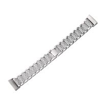UKCOCO Luxury Smart Watch Metal Bling Diamond Strap Metal Bracelet Wristband Strap for Fitbit Charge 3(Silver)