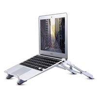 Laptop Stand Usmoscat Portable Lightweight Mini Laptop Stands Sturdy Foldable Notebook Holder for MacBook Notebook Computer PC for iPad Tablet and Smart Phone Height Adjustable Easy to Use (White)