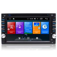 Android 6.0 Car DVD CD Player Double 2 Din Car Stereo System 6.2 Inch Capacitive Touch Screen in Dash GPS Navigation Bluetooth WiFi SWC Mirror Link FM/AM RDS Radio + Free External Mic