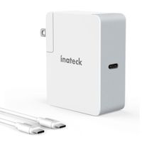 Inateck 45W Universal USB C Power Adapter and 6.6ft (2 Meters) Type C Cable, Pd 2.0 Wall Charger for Laptops and Tablets, UCC1001, White